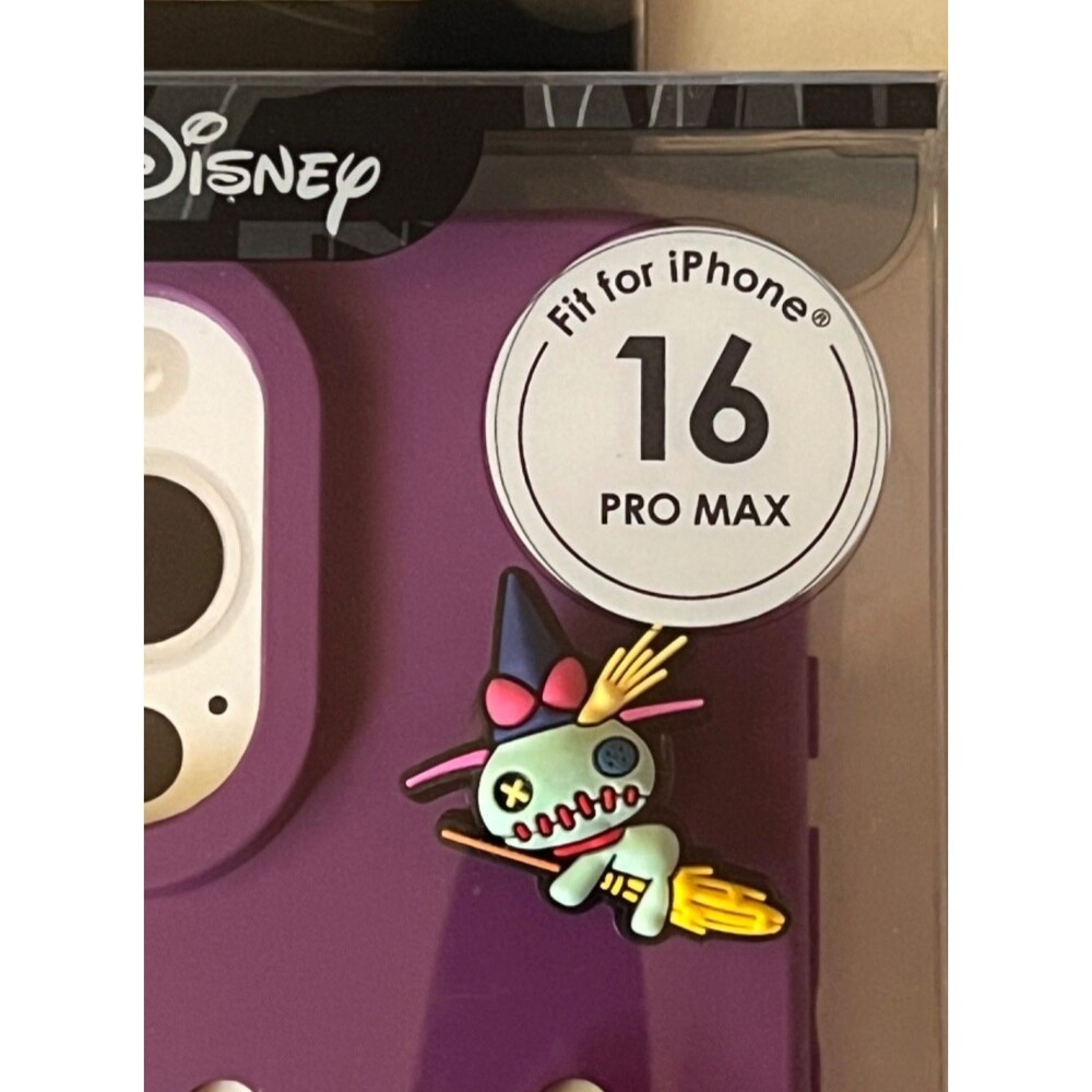 DISNEY Stitch Popitz iPhone 16 PRO MAX Case Purple Halloween Snap On Charms NEW - Picture 3 of 9